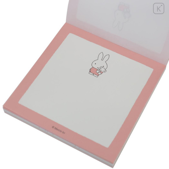 Japan Miffy Square Memo - Miffy : Pastel Pink Bear - 2