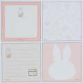 Japan Miffy Square Memo - Miffy : Pastel Pink Bear - 4