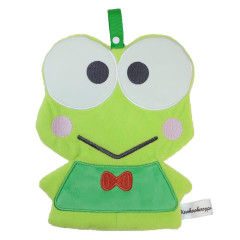 Japan Sanrio Hand Towel with Loop - Keroppi : Die-cut
