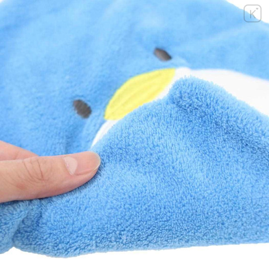 Japan Sanrio Mofumofus Fluffy Mascot Hand Towel with Loop - Tuxedosam : Die-cut - 3