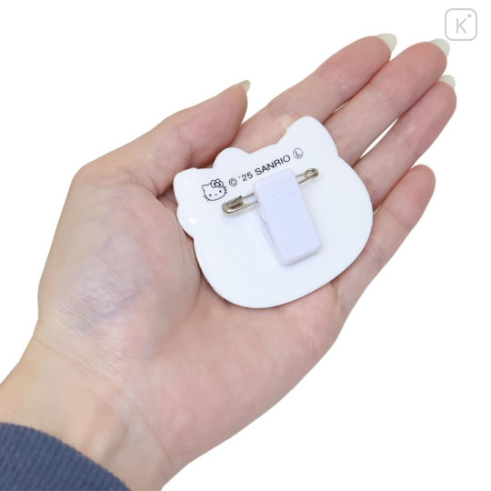 Japan Sanrio Name Badge & Clip - Hello Kitty : Leopard Pink - 2