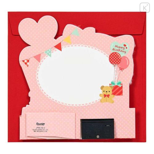 Japan Sanrio 3D Greeting Card - Hello Kitty : Happy Birthday & Music Rose - 5