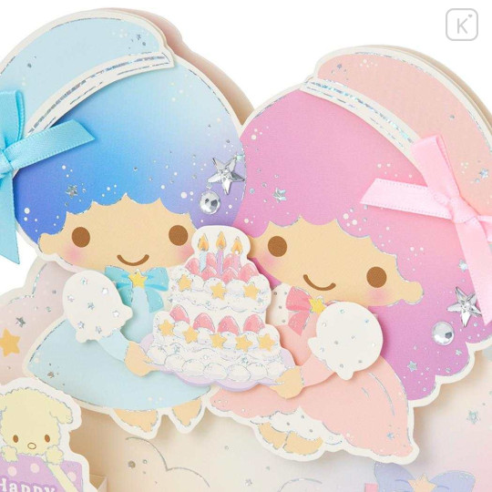 Japan Sanrio 3D Greeting Card - Little Twin Stars : Happy Birthday & Music Cake - 3