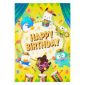 Japan Sanrio 3D Greeting Card - Hapidanbui Boys : Happy Birthday & Music Samba Dance - 3