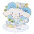 Japan Sanrio 3D Greeting Card - Cinnamoroll : Happy Birthday & Music Teacup Flower - 1