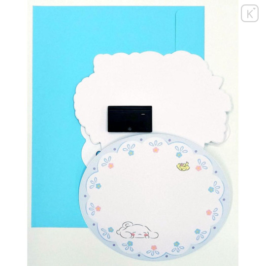 Japan Sanrio 3D Greeting Card - Cinnamoroll : Happy Birthday & Music Teacup Flower - 2