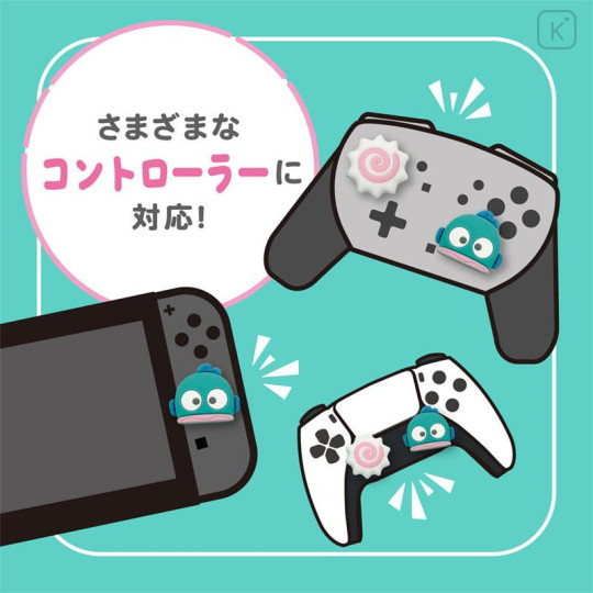Japan Sanrio Analog Stick Cover Thumb Grips - Hangyodon - 5