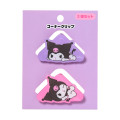 Japan Sanrio Original Acrylic Corner Clip Set - Kuromi : Relax - 1