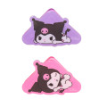 Japan Sanrio Original Acrylic Corner Clip Set - Kuromi : Relax - 2