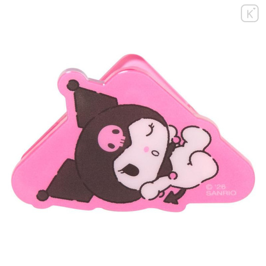 Japan Sanrio Original Acrylic Corner Clip Set - Kuromi : Relax - 4