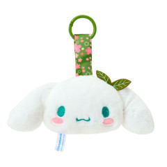 Japan Sanrio Plush Mascot with Carabiner Bag Charm - Cinnamoroll : Sakura Face Matcha
