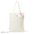 Japan Sanrio Plush Mascot with Carabiner Bag Charm - Kuromi : Sakura Face Matcha - 3