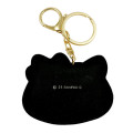 Japan Sanrio Rhinestone Mascot Keychain - Hello Kitty : Face Black - 2