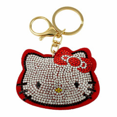 Japan Sanrio Rhinestone Mascot Keychain - Hello Kitty : Face