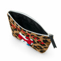 Japan Sanrio Sagara Embroidered Cosmetic Pouch - Hello Kitty : Leopard Brown - 3