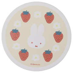 Japan Miffy Water Absorbing Coaster - Miffy : Strawberry Light Yellow
