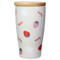 Japan Miffy Insulated Stainless Steel Tumbler with Lid - Miffy : Strawberry Beige - 1