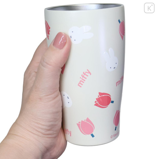 Japan Miffy Insulated Stainless Steel Tumbler with Lid - Miffy : Tulip Beige - 2