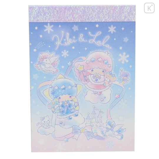 Japan Sanrio Mini Notepad - Little Twin Stars : Snow Little Fantasy - 1
