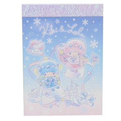 Japan Sanrio Mini Notepad - Little Twin Stars : Snow Little Fantasy