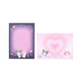Japan Sanrio Mini Notepad - Kuromi & My Melody : Dream Heart Black - 3