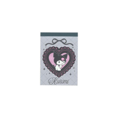 Japan Sanrio Mini Notepad - Kuromi : Ribbon Black