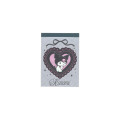 Japan Sanrio Mini Notepad - Kuromi : Ribbon Black - 1
