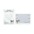 Japan Sanrio Mini Notepad - Kuromi : Ribbon Black - 3