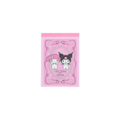 Japan Sanrio Mini Notepad - Kuromi & My Melody : Ribbon Pink