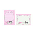 Japan Sanrio Mini Notepad - Kuromi & My Melody : Ribbon Pink - 3
