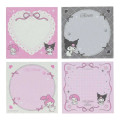 Japan Sanrio Square Memo - Kuromi & My Melody : Ribbon Pink - 3