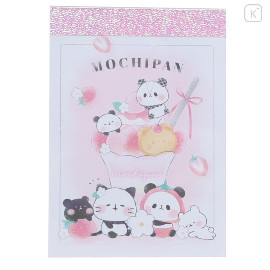 Japan Kamio Mini Notepad - Mochi Mochi Panda : Strawberry Parfait - 1