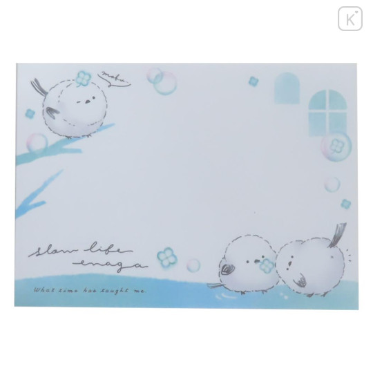 Japan Q-LiA Mini Notepad - White Bird Shimaenaga - 3