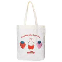 Japan Miffy Embroidered Tote Bag - Miffy : Strawberry
