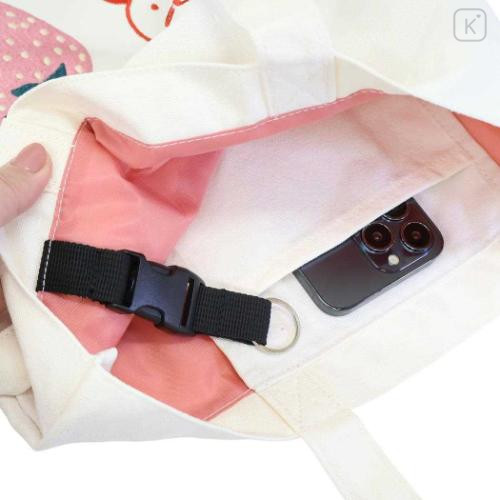 Japan Miffy Embroidered Tote Bag - Miffy : Strawberry - 5