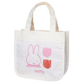 Japan Miffy Embroidered Mini Tote Bag - Miffy : Tulip - 1