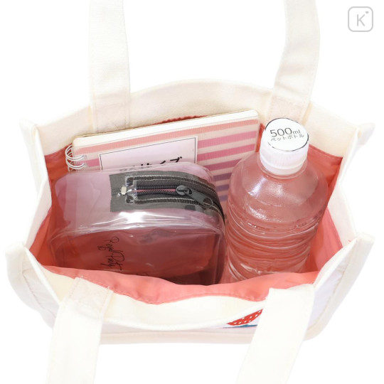 Japan Miffy Embroidered Mini Tote Bag - Miffy : Strawberry - 3
