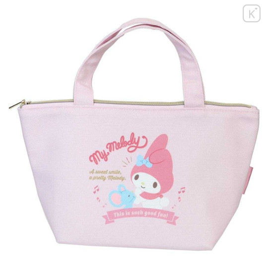 Japan Sanrio Insulated Cooler Lunch Bag - My Melody & Friend : Light Pink - 1