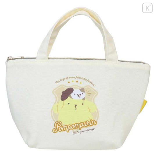 Japan Sanrio Insulated Cooler Lunch Bag - Pompompurin & Friend : Light Yellow - 1