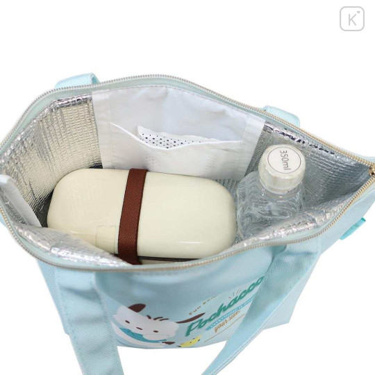 Japan Sanrio Insulated Cooler Lunch Bag - Pochacco & Friend : Light Blue - 3