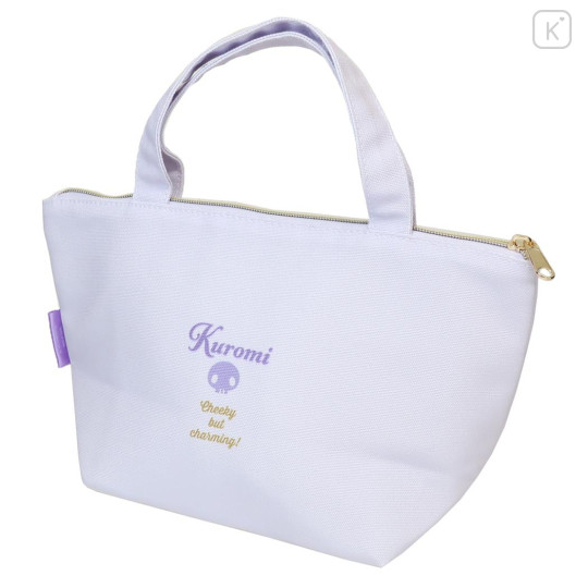 Japan Sanrio Insulated Cooler Lunch Bag - Kuromi & Baku : Light Purple - 2