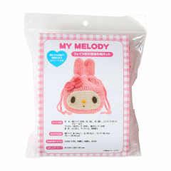 Japan Sanrio Original Face-shaped Drawstring Bag Knitting Kit - My Melody : Sanrio Craft Club