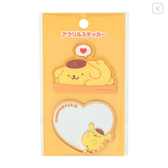 Japan Sanrio Original Acrylic Sticker Set - Pompompurin - 1