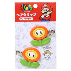 Japan Super Mario Hair Clip Set - Fire Flower