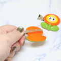 Japan Super Mario Hair Clip Set - Fire Flower - 2