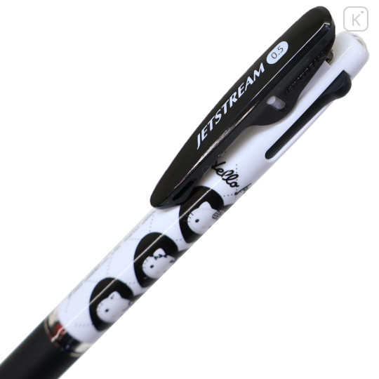 Japan Sanrio Jetstream 3 Color Multi Ballpoint Pen - Hello Kitty : Monochrome - 3