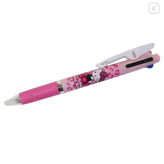 Japan Sanrio Jetstream 3 Color Multi Ballpoint Pen - Hello Kitty : Leopard - 1