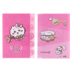 Japan Chiikawa 5 Pockets A4 Index File Holder - Chiikawa : Super Magical Chiikawa Pink