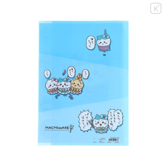 Japan Chiikawa 5 Pockets A4 Index File Holder - Hachiware : Super Magical Chiikawa Blue - 5