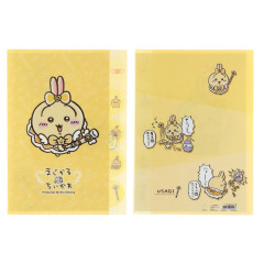Japan Chiikawa 5 Pockets A4 Index File Holder - Usagi : Super Magical Chiikawa Yellow